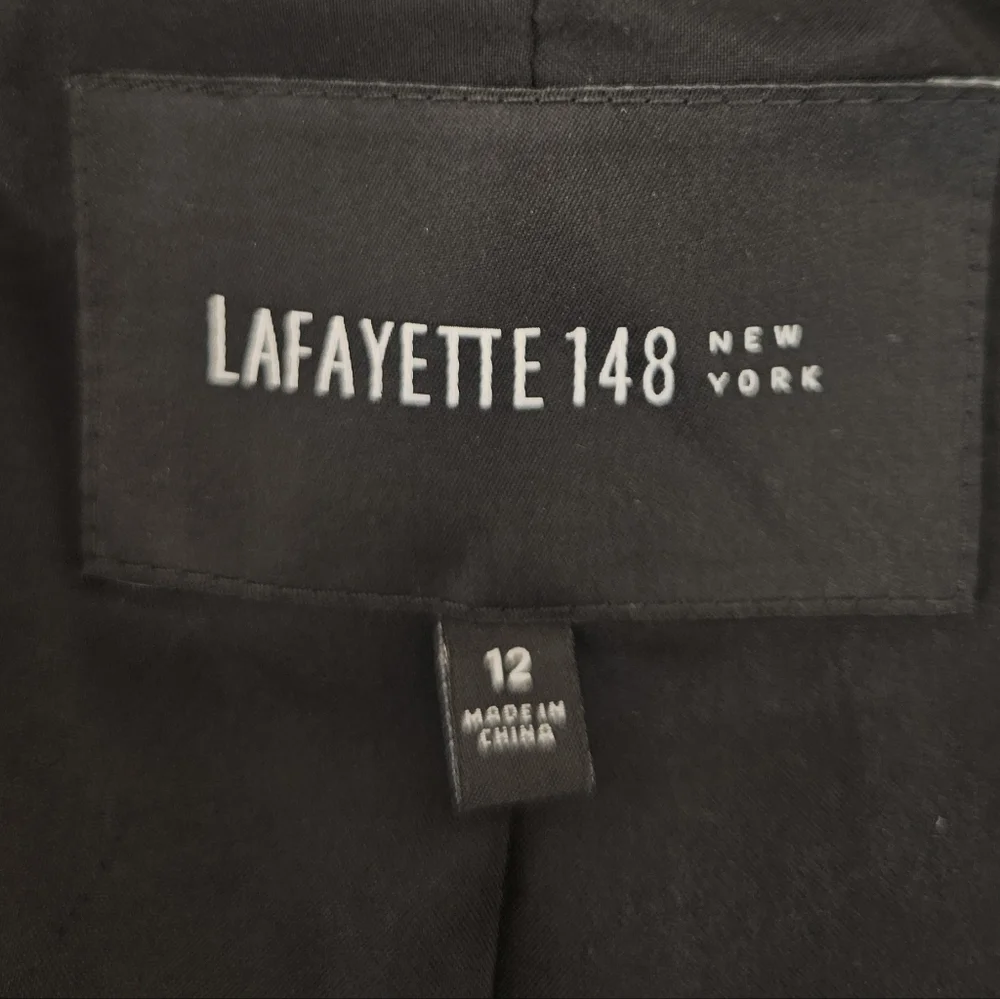 Lafayette 148 New York Virgin Wool Stretch Blazer Black Size 12